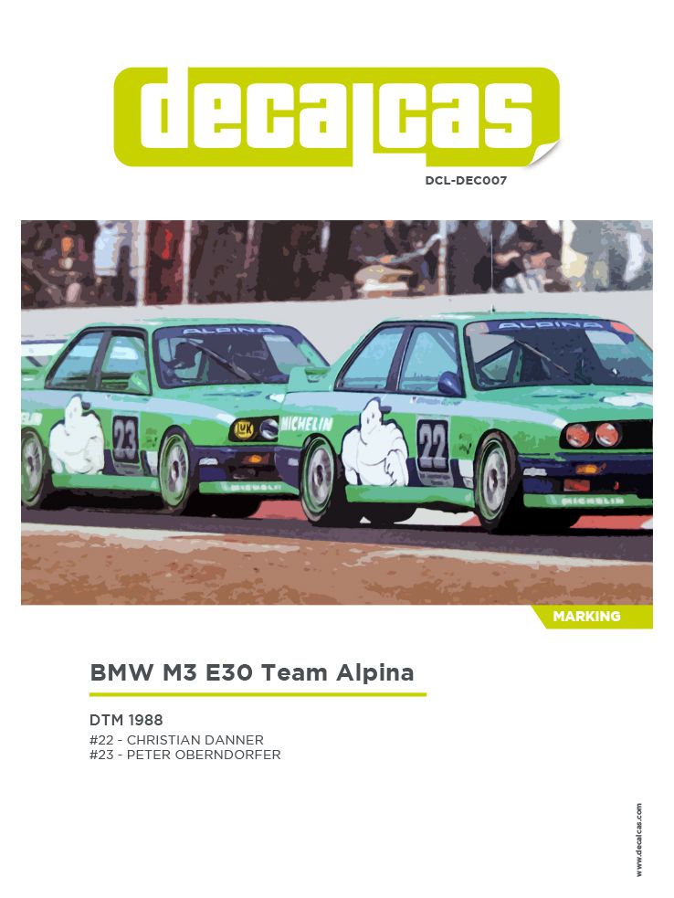 Decalcas DCL-DEC007 BMW M3 E30 - Team Alpina