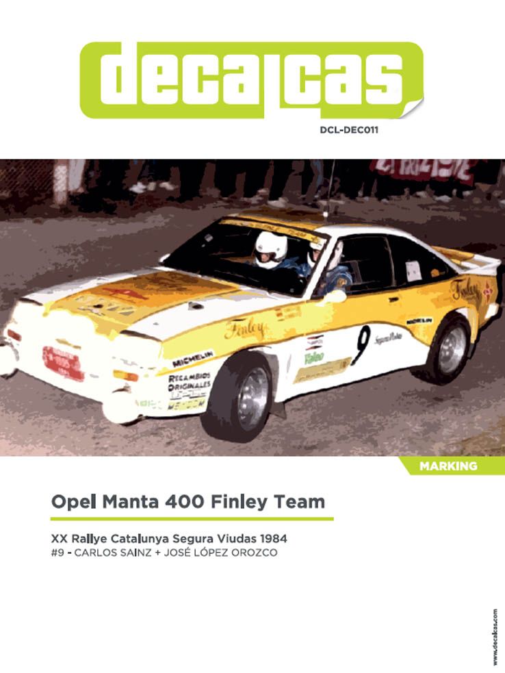 Decalcas DCL-DEC011 Opel Manta 400 Group B - Opel Finley Team