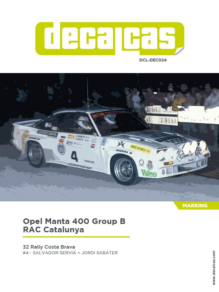 Decalcas DEC024 Opel Manta 400 Group B - RAC Catalunya