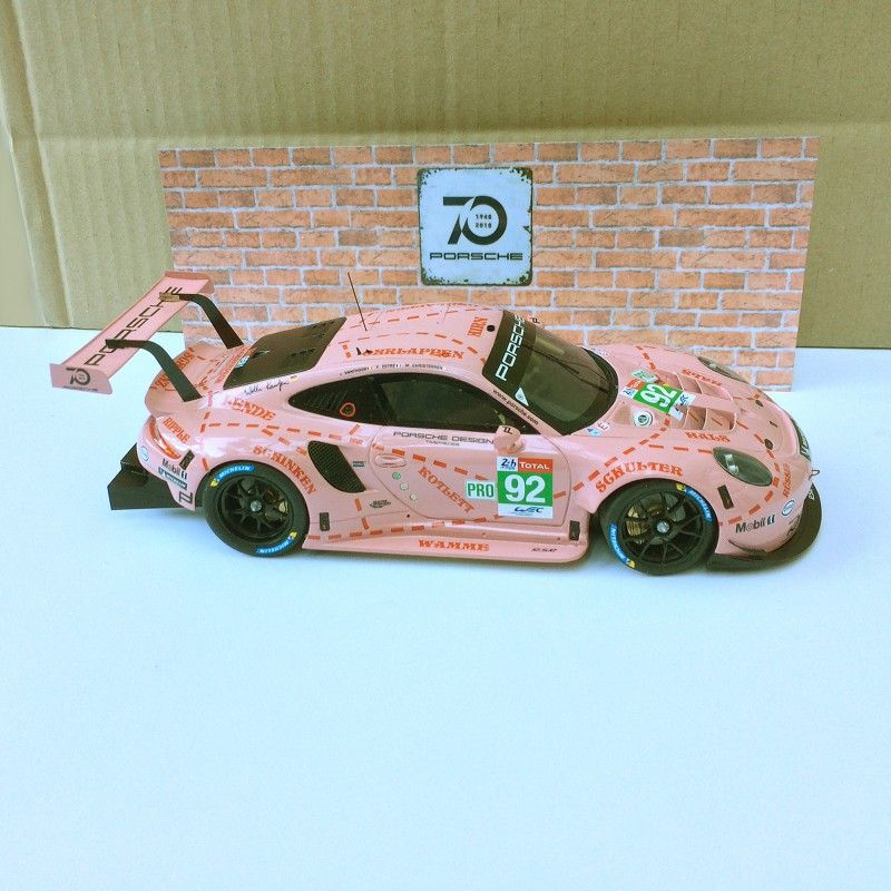 Profil24 P24112K Porsche 911 RSR n°92 1st GT Pro Pink Pig Le Mans 2018