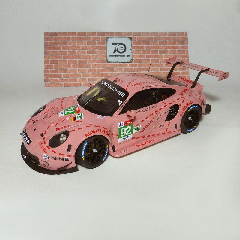 Profil24 P24112K Porsche 911 RSR n°92 1st GT Pro Pink Pig Le Mans 2018