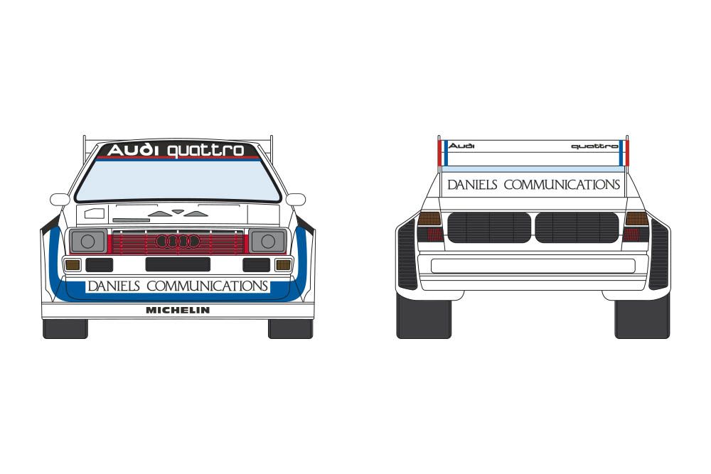 Decalcas DEC020 Audi Quattro Sport S1 - Pikes Peak International Hill Climb 1986 #1 - Bobby Unser (Winner)