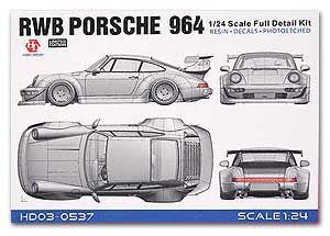 Hobby Design HD03-0537 RWB Porsche 964 Full Detail Kit Hobby Design HD03-0537 RWB Porsche 964 Full Detail Kit