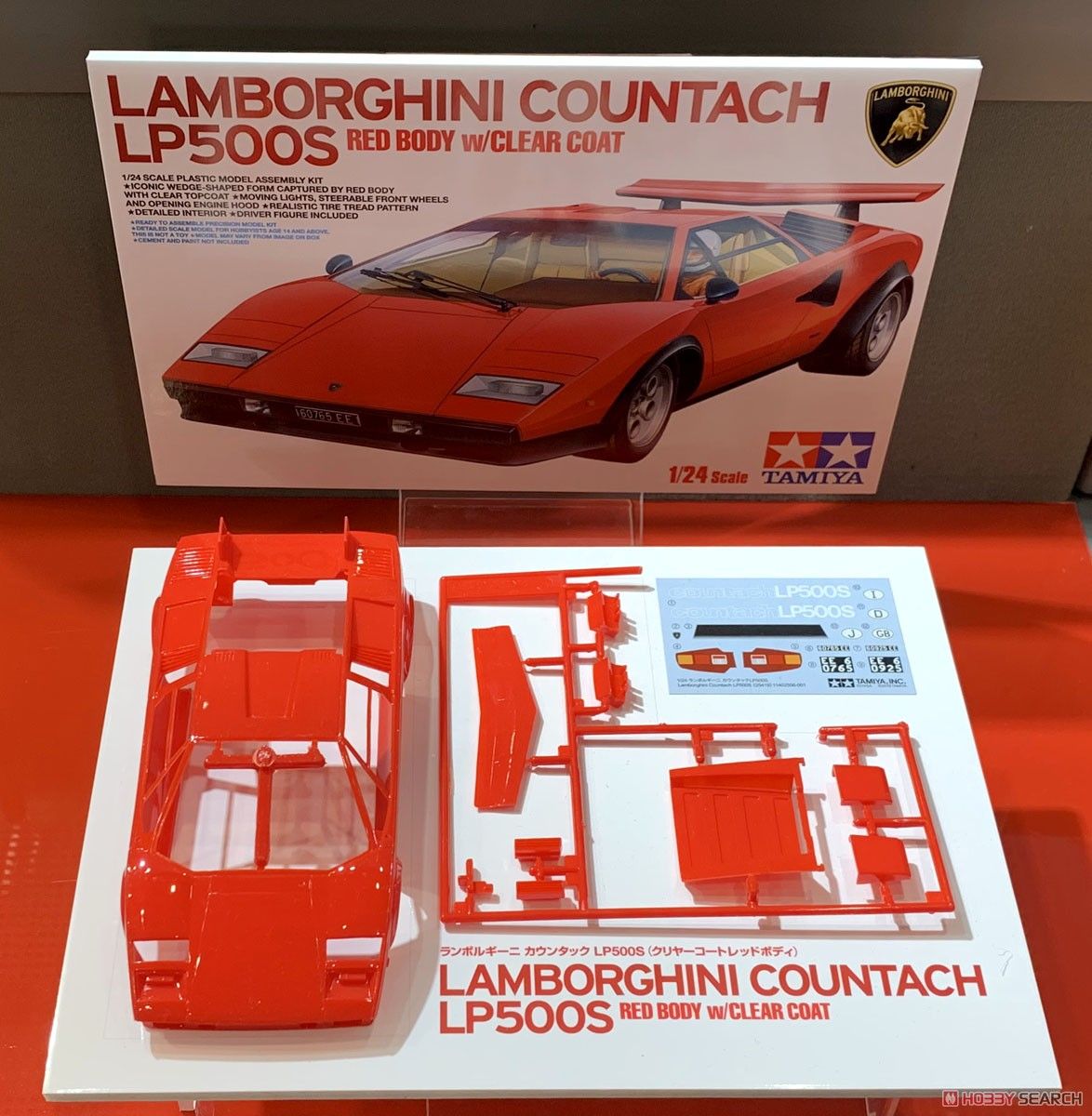 Tamiya 25419 Lamborghini Countach LP500S (Clear Coat Red Body)