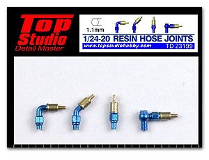 Top Studio TD23199 1/24-20 (1.1mm) resin hose joints
