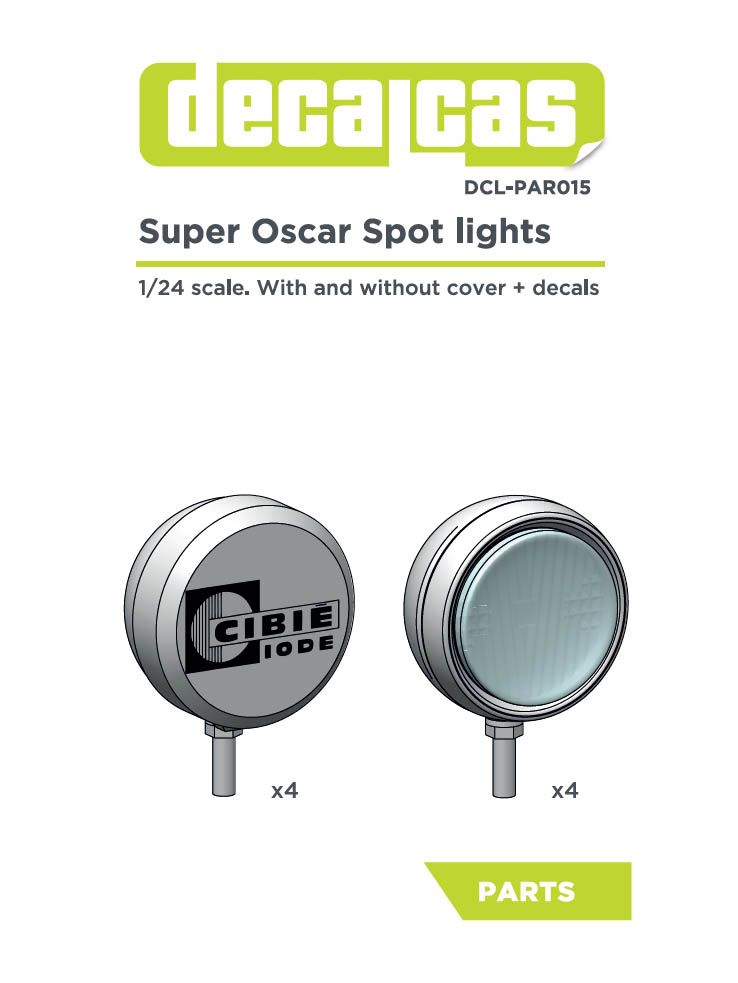 Decalcas PAR015 Super Oscar Spot Lights 1/24 