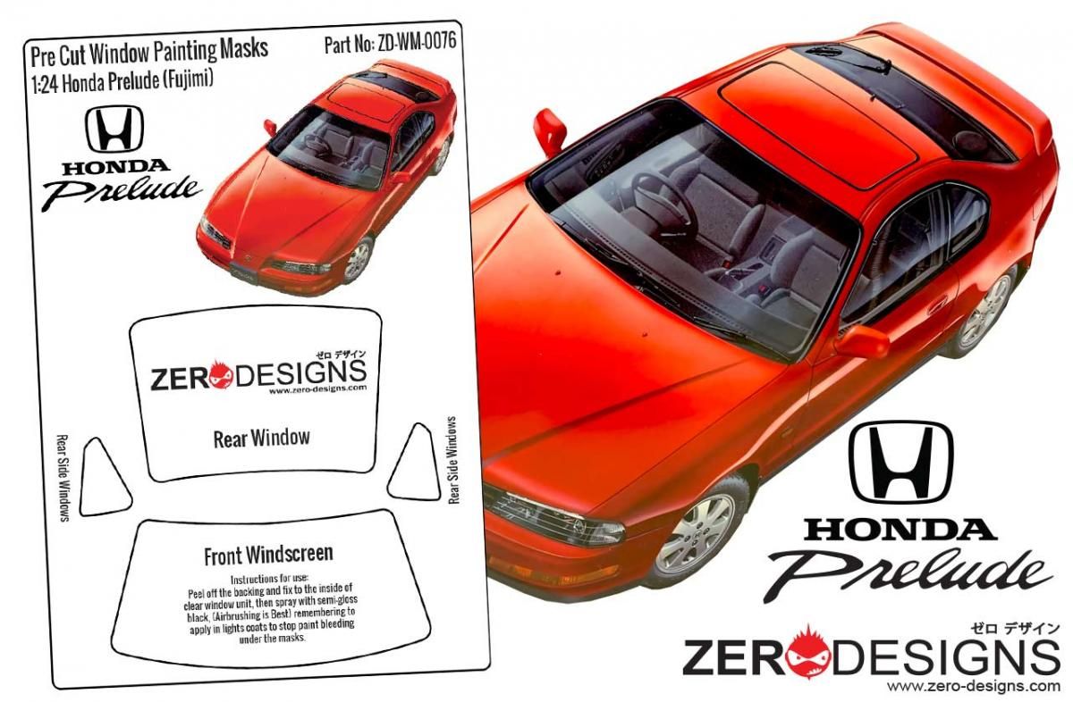 ZERO Design ZD-WM-0076 Honda Prelude Pre Cut Window Painting Masks (Fujimi)