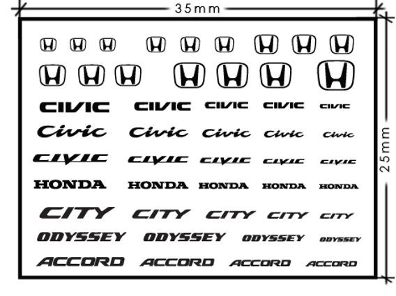 ZoomOn ZD031 Honda logo(B)metal sticker