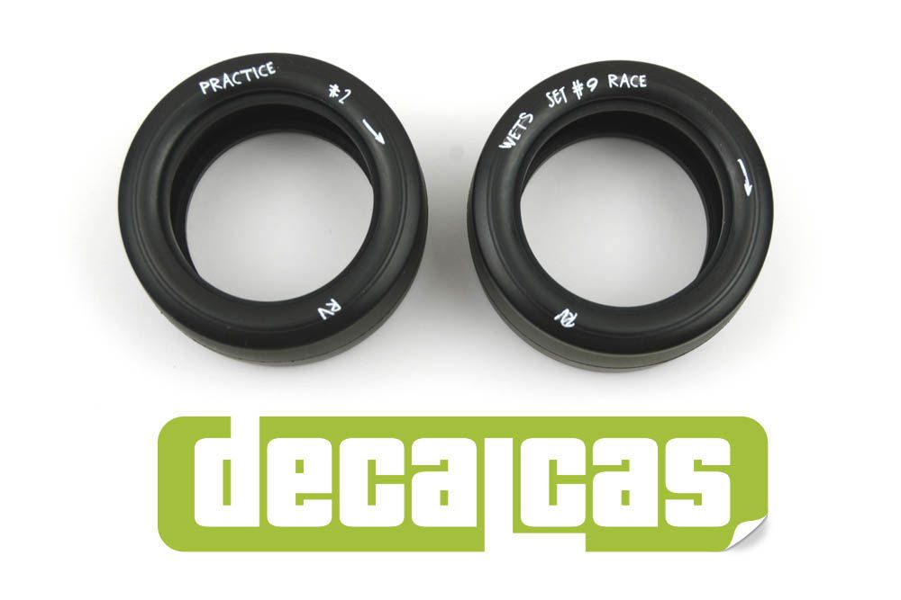 Decalcas LOG009 Tire sidewall white chalk markings 1/12