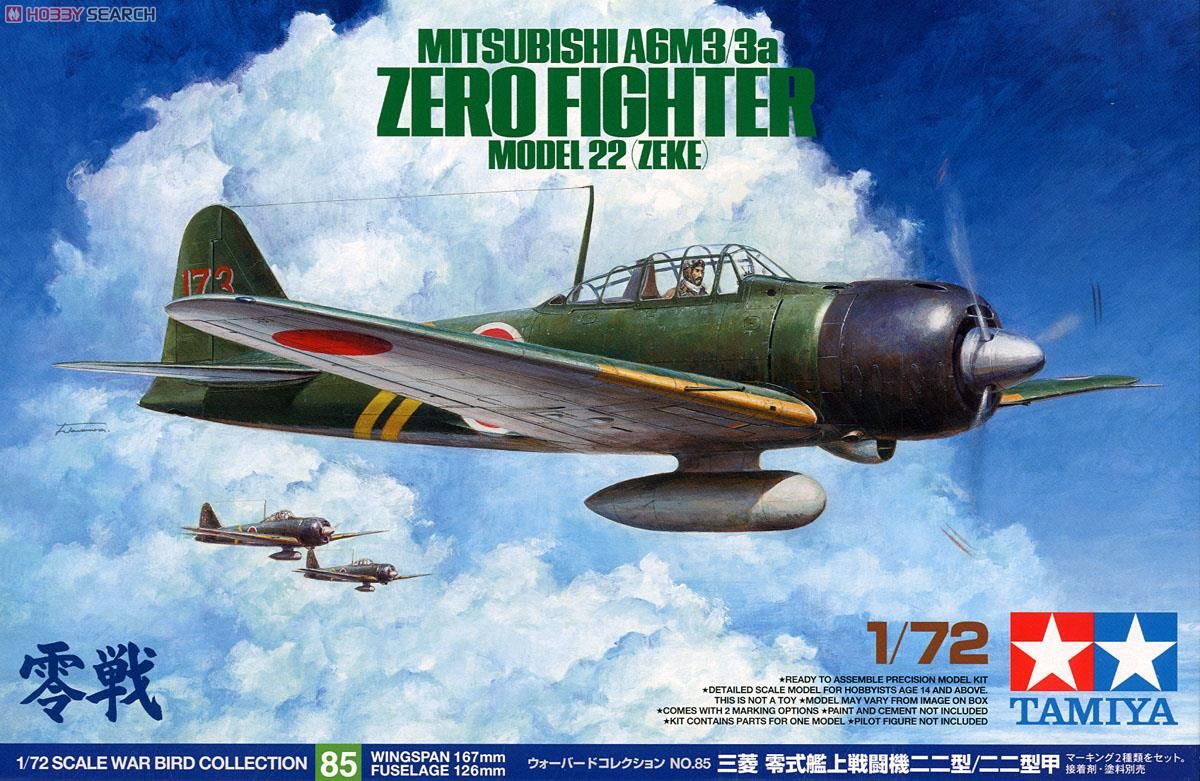 Tamiya 60785 Mitsubishi A6M3-A6M3a Zero Fighter Model 22