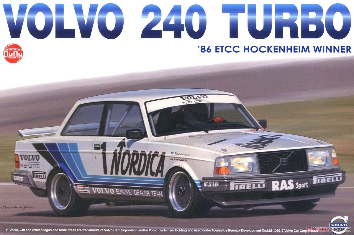 NuNu Model Kit PN24013 Volvo 240 Turbo 1986 ETCC Hockenheim Winner