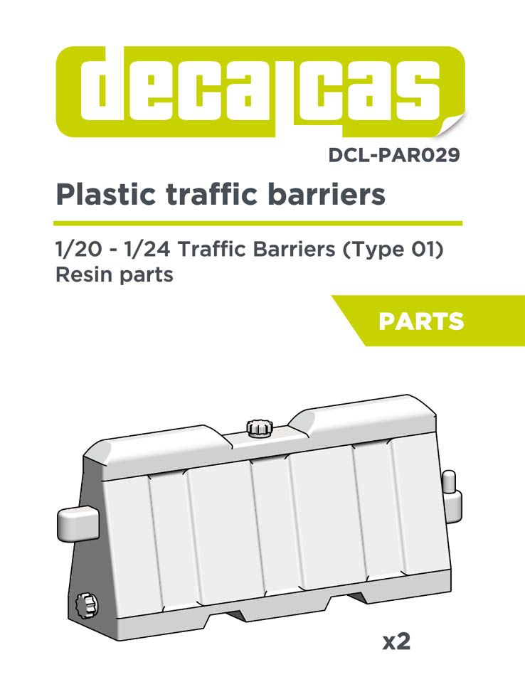 Decalcas PAR029 Plastic traffic barriers (type 01) 1/24