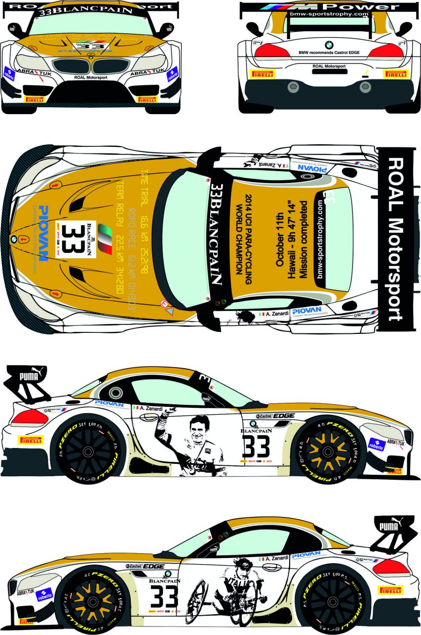 Racing Decals 43 RDE24/016 BMW Z4 GT3 #33 BSS Zolder 2014 (Roal Motorsport)