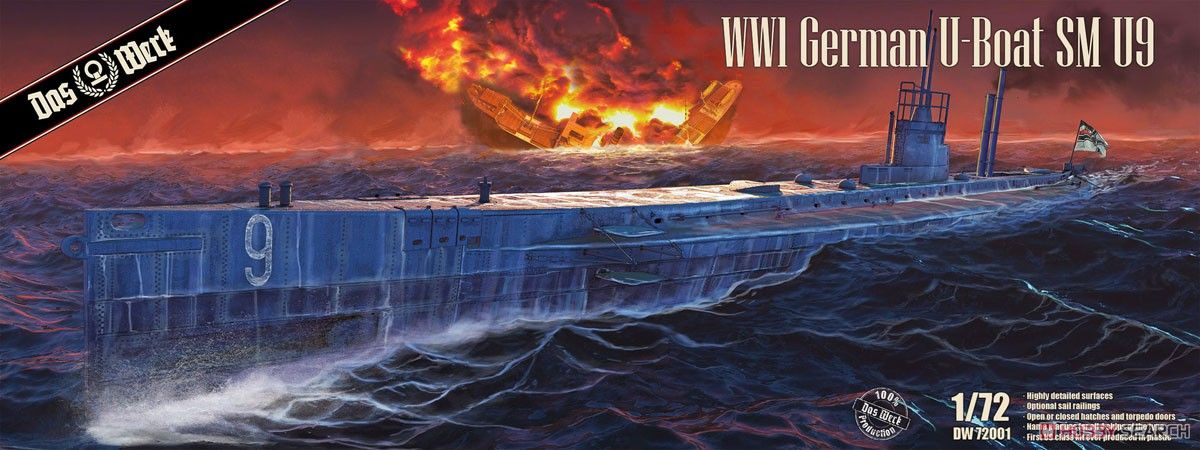 Das Werk DW72001 U-Boat SM U-9 German WWI Petroleum-Electric U-Boat Das Werk DW72001 U-Boat SM U-9 German WWI Petroleum-Electric U-Boat