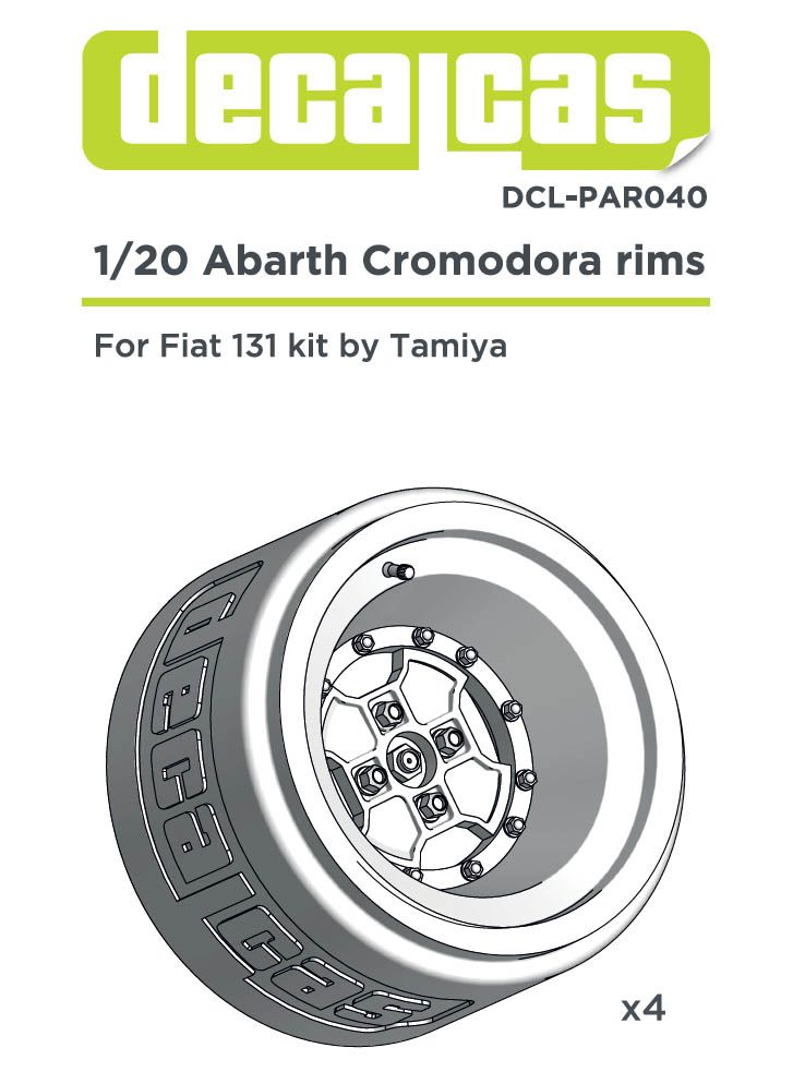 Decalcas PAR040 Abarth Cromodora rims for Fiat 131 Abarth