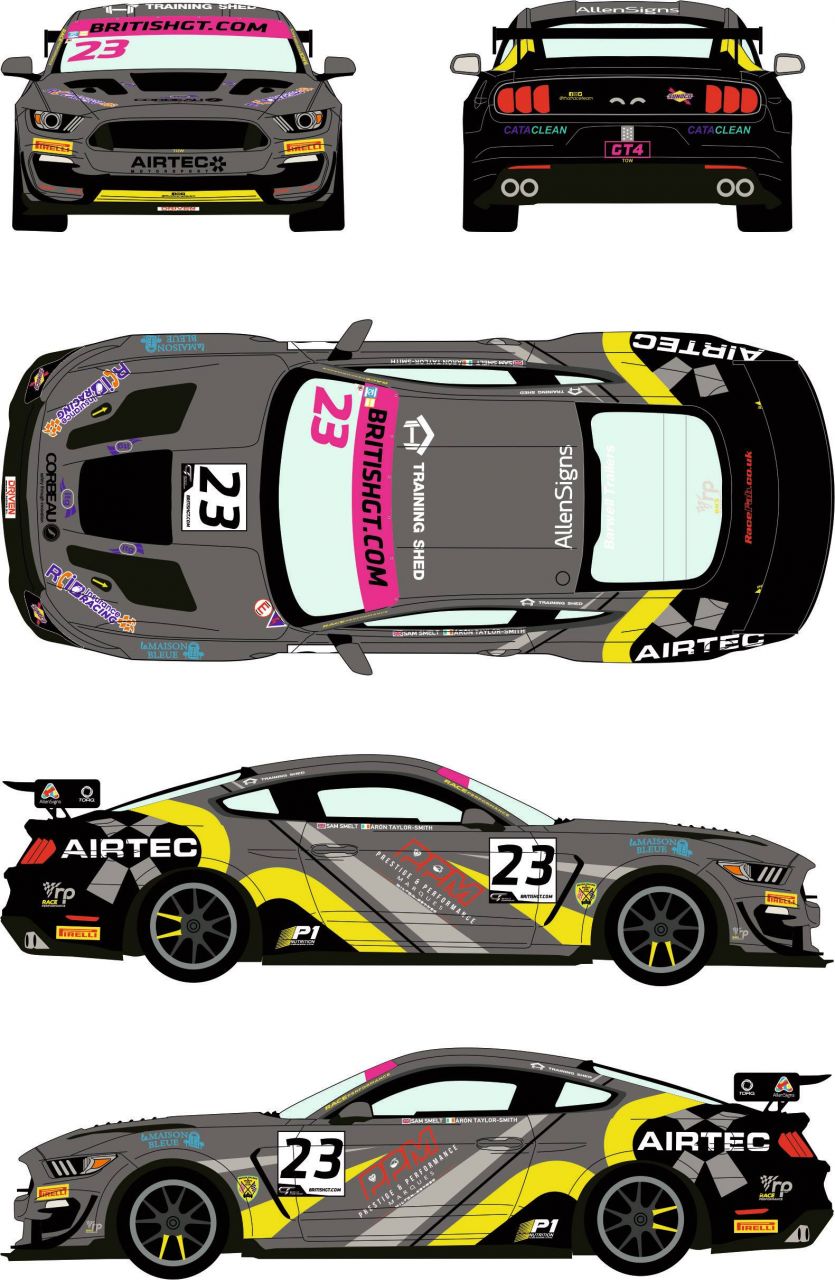Racing Decals 43 RDE24/043 Ford Mustang GT4 #23 British GT 2019