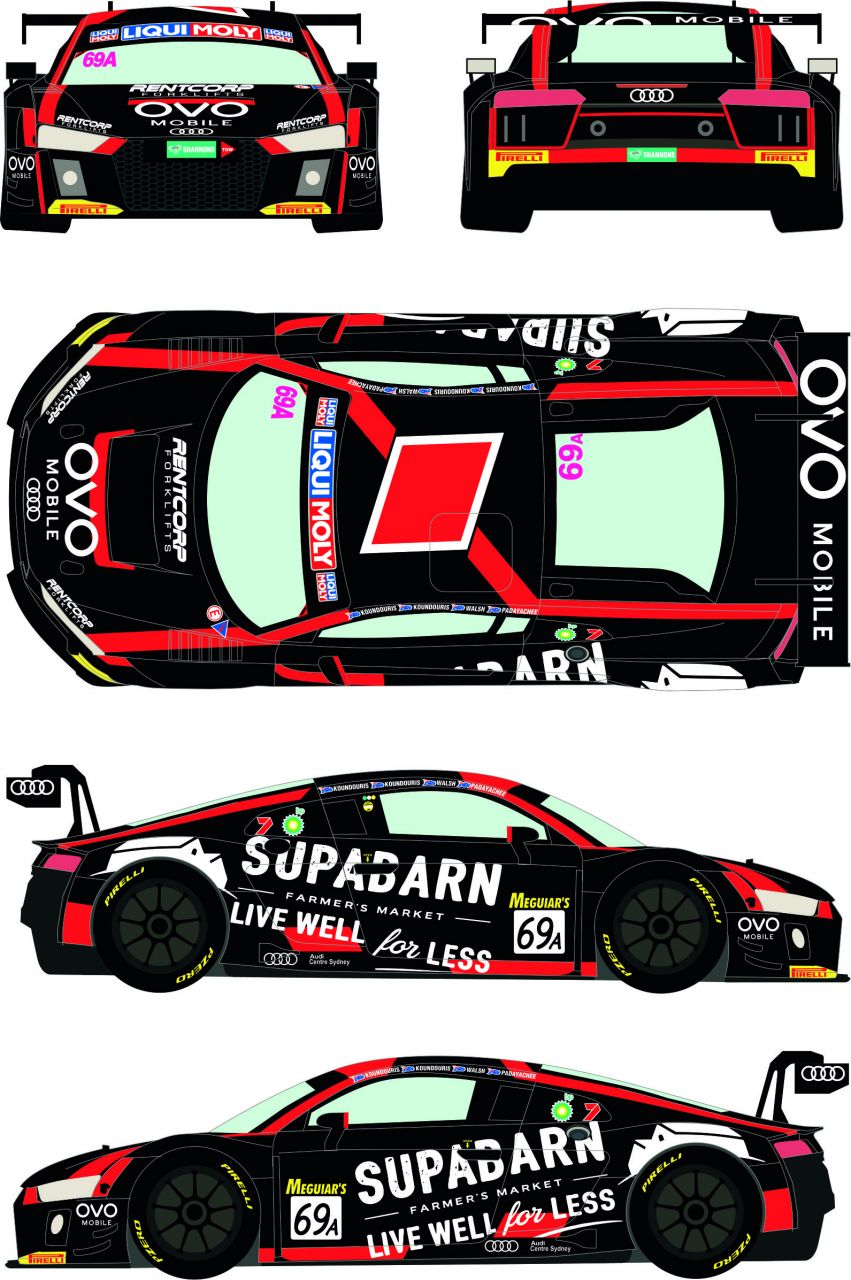 Racing Decals 43 RDE24/044 Audi R8 LMS GT3 #69A Liqui Moly 12h of Bathurst 2018 Racing Decals 43 RDE24/044 Audi R8 LMS GT3 #69A Liqui Moly 12h of Bathurst 2018