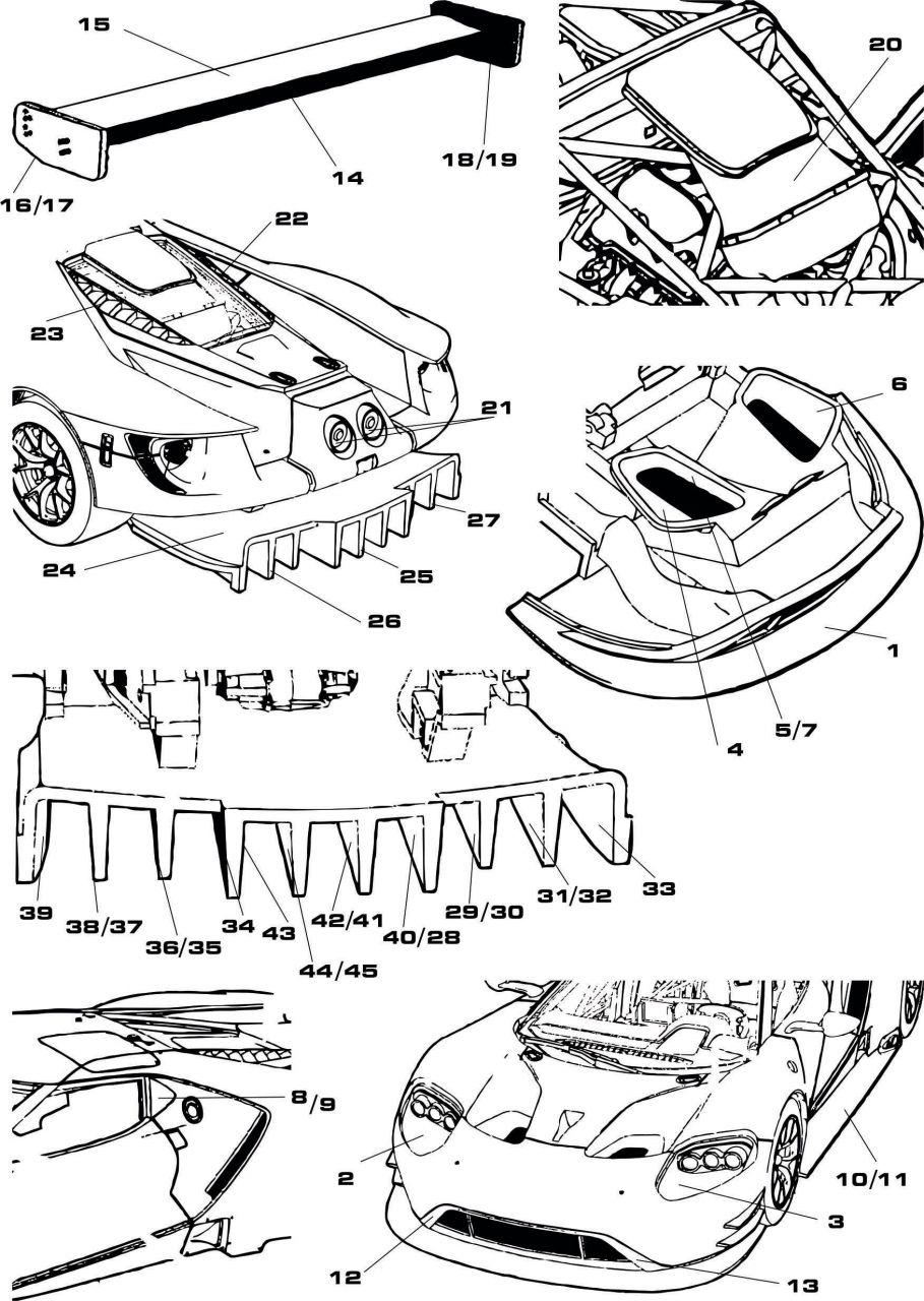 Racing Decals 43 RDC24/003 Carbon Fiber Pattern Ford GTLM GT2