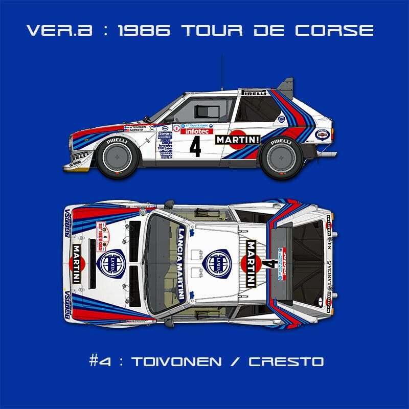 Model Factory Hiro K-545 Delta S4 Ver.B 1986 WRC Rd.5 Tour de Corse