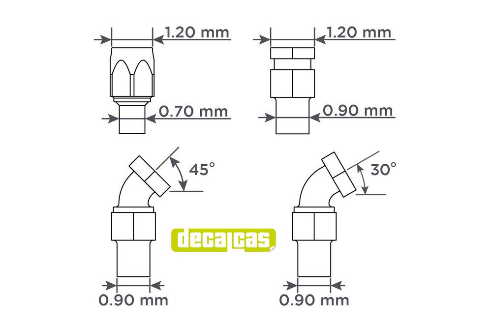 Decalcas PAR046 1,2mm Hose joints (Set 1)