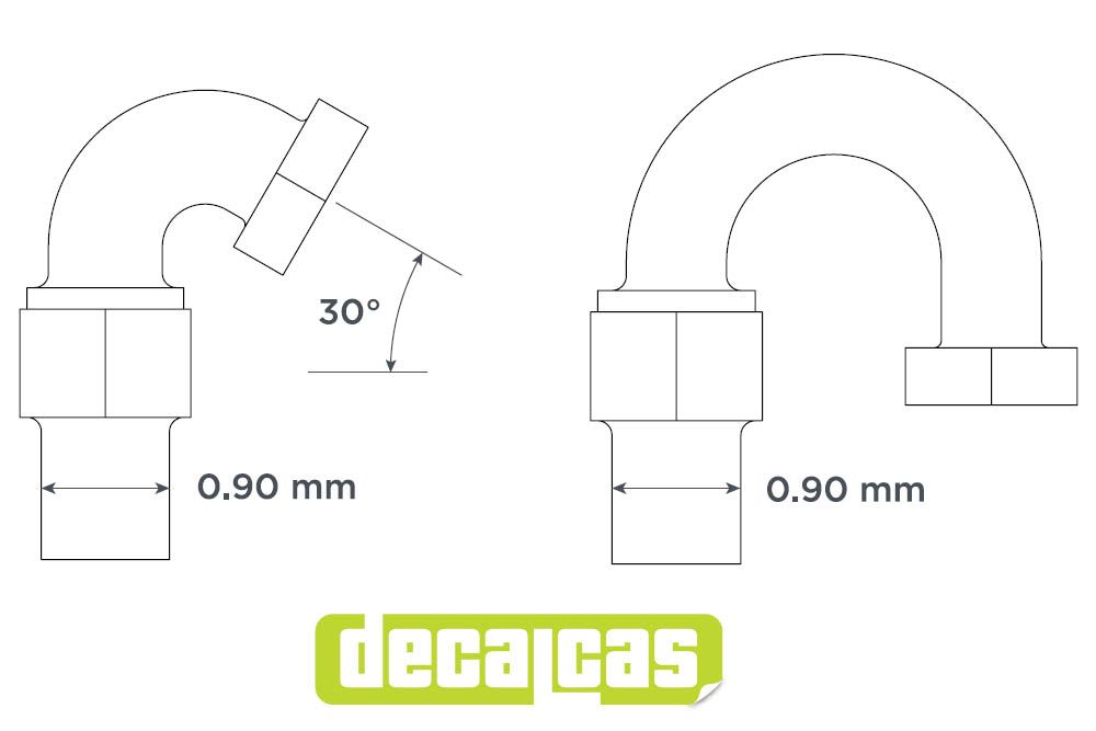 Decalcas PAR047 1,2mm Hose joints (Set 2)