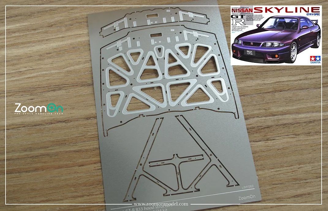 ZoomOn ZD137 Nissan GT-R R33 hood structure