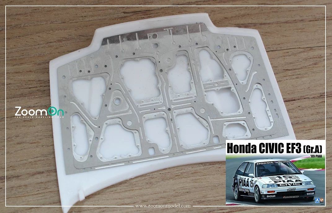 ZoomOn ZD124 Honda Civic EF3 hood structure