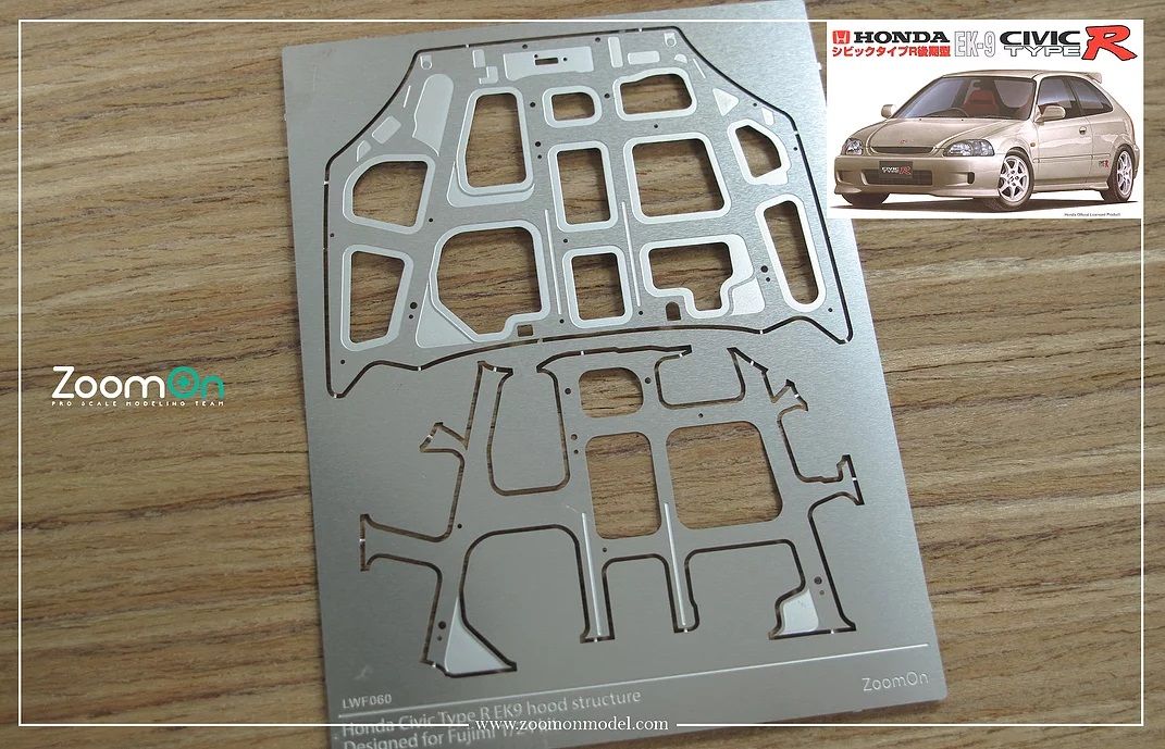 ZoomOn ZD138 Honda Civic Type R EK9 hood structure