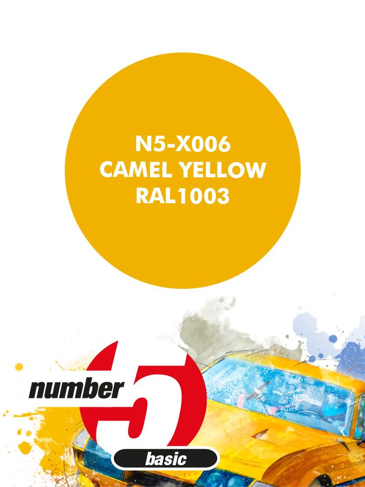 Number 5 N5-X006 Camel Yellow RAL1003