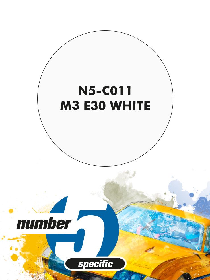 Number 5 N5-C011 M3 E30 White