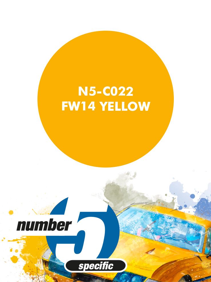 Number 5 N5-C022 FW14 Yellow