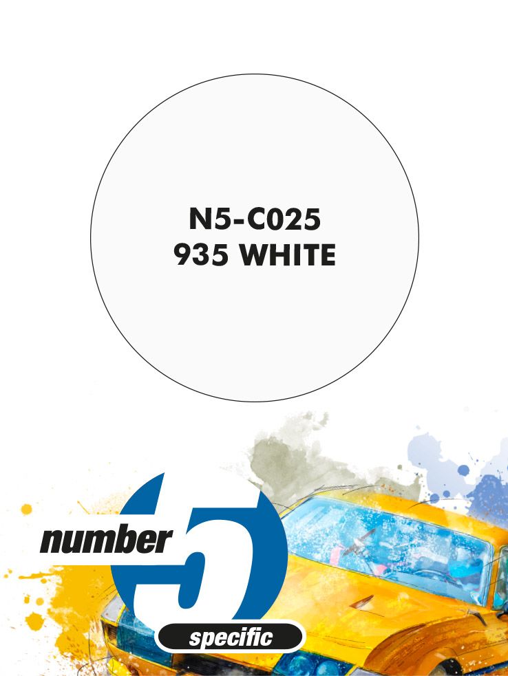 Number 5 N5-C025 935 White
