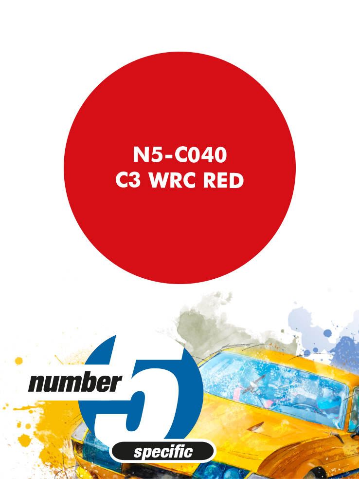 Number 5 N5-C040 C3 WRC Red