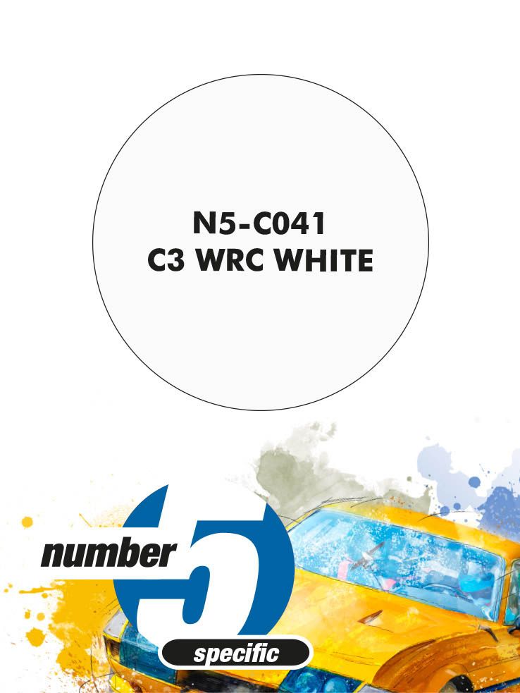 Number 5 N5-C041 C3 WRC White