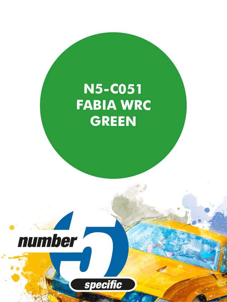 Number 5 N5-C051 Fabia WRC Green