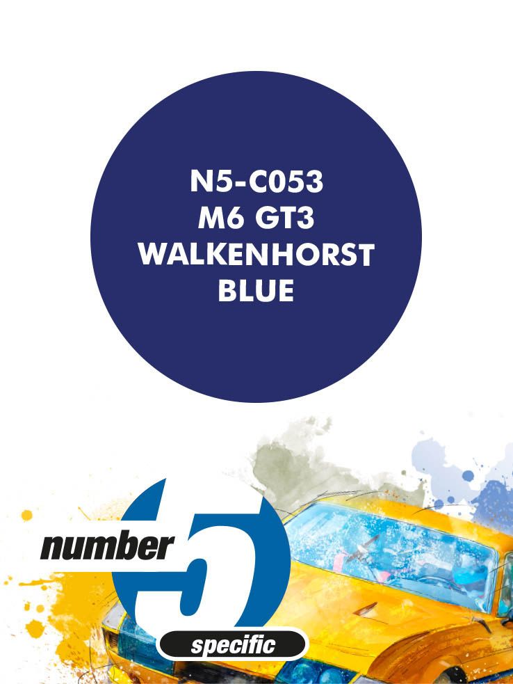 Number 5 N5-C053 M6 GT3 Walkenhorst Blue