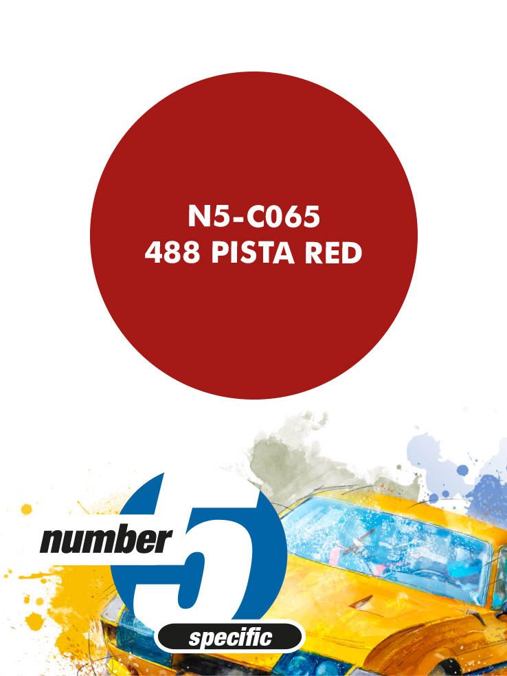 Number 5 N5-C065 488 Pista Red