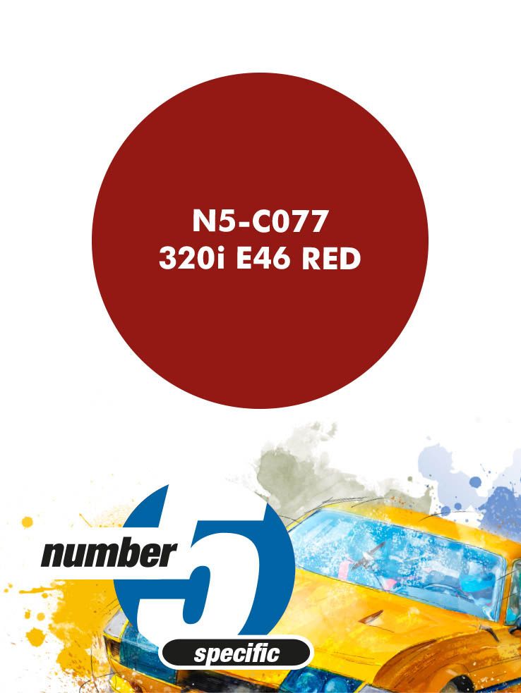 Number 5 N5-C077 320i E46 Red