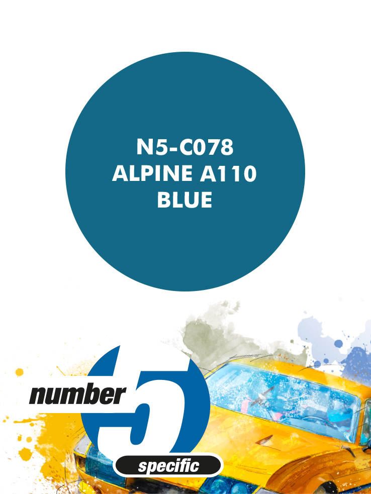 Number 5 N5-C078 Alpine A110 Blue