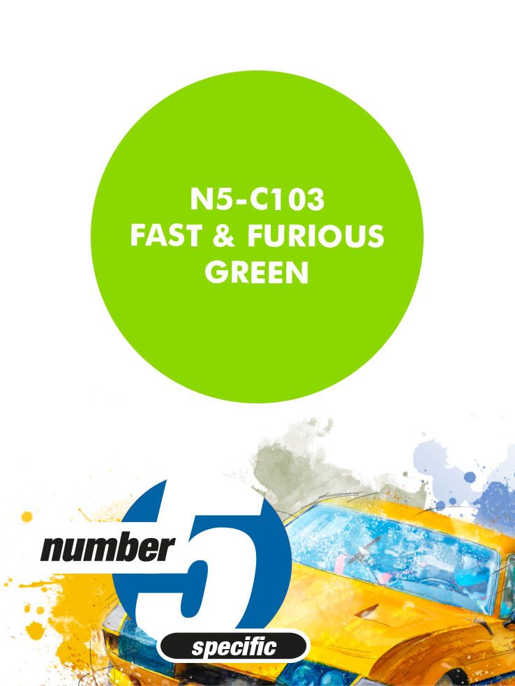 Number 5 N5-C103 Fast And Furious Green
