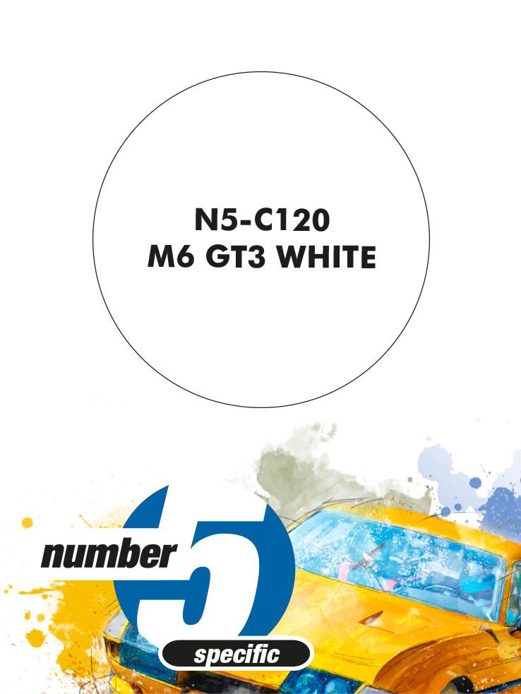 Number 5 N5-C120 M6 GT3 White