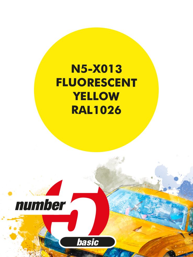 Number 5 N5-X013 Fluorescent Yellow RAL1026