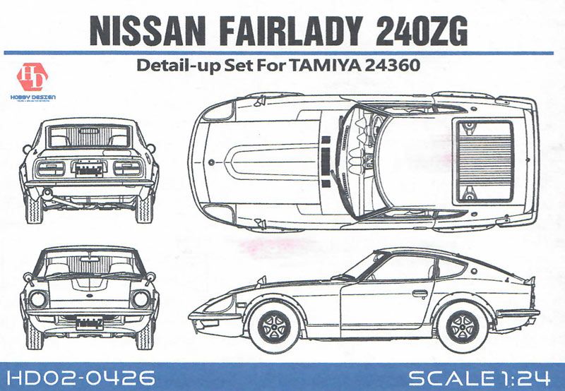 Hobby Design HD02-0426 Nissan Fairlady 240ZG Detail-up Set For T (24360)