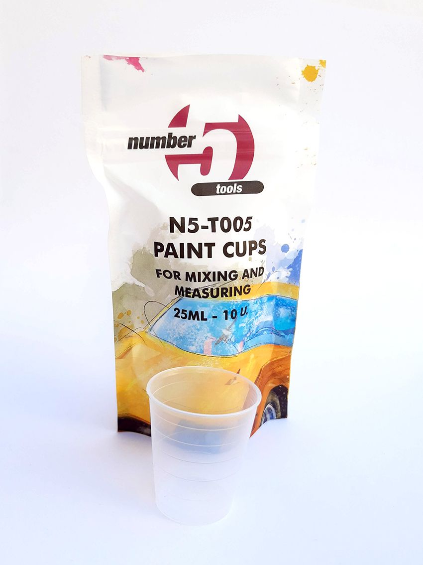 Number 5 N5-T005 Paint cup for mixing and measuring - 25ml