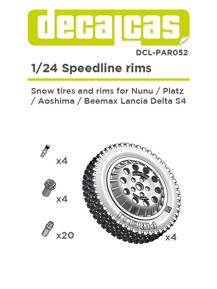 Decalcas PAR052 Speedline snow wheels set