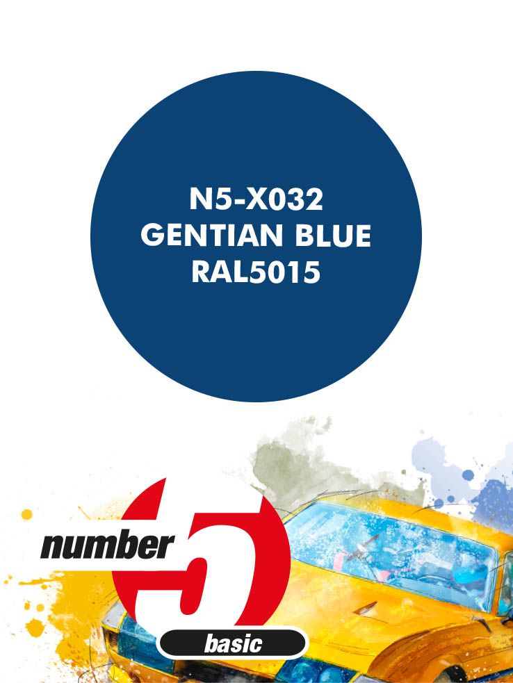 Number 5 N5-X032 Gentian Blue RAL5015