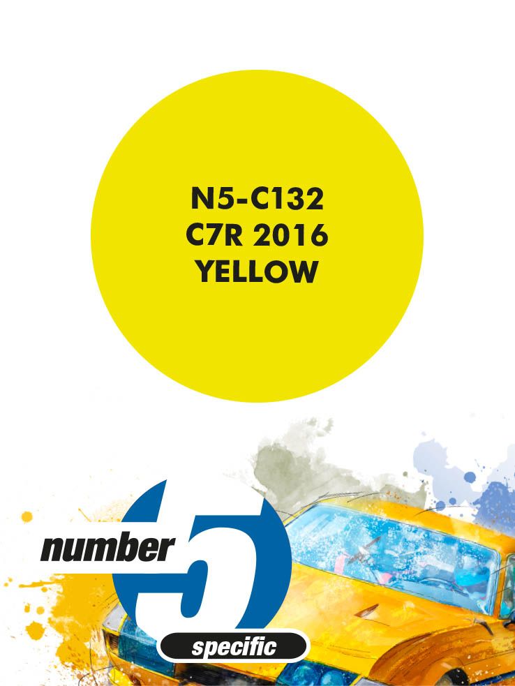 Number 5 N5-C132 C7R 2016 Yellow