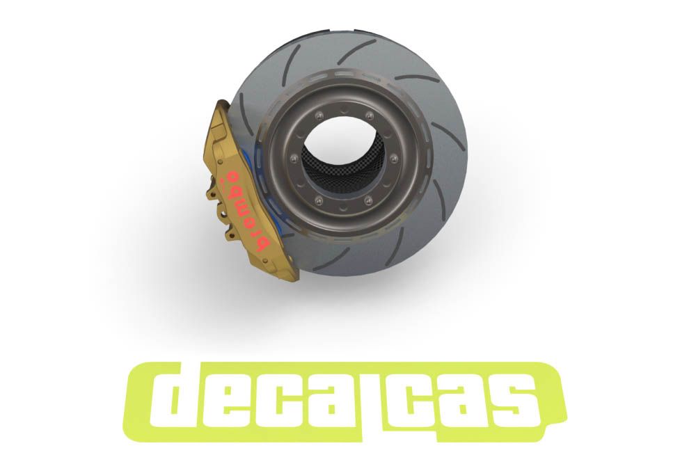 Decalcas PAR054 Ford GT brake discs and Brembo calipers to Revell