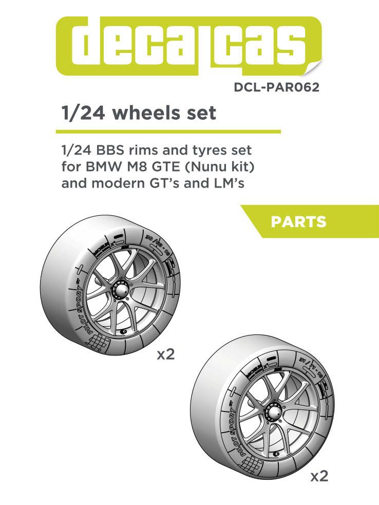 Decalcas PAR062 BMW M8 GTE - BBS rim + Michelin tyres