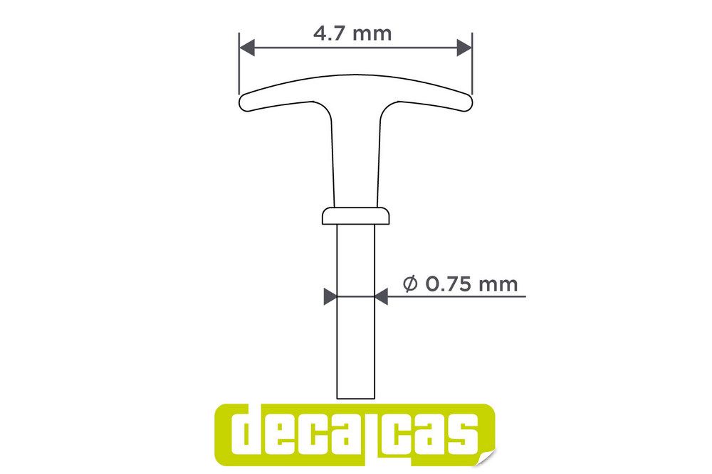 Decalcas PAR063 Fire Cable T Handle 1/12